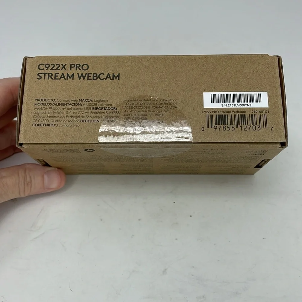BRAND NEW Logitech C922x Pro Webcam Full 1080p HD Camera, Black